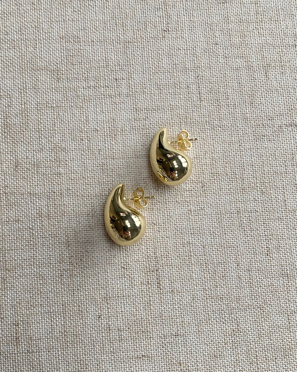 BRONTE | medium gold filled drop stud earrings