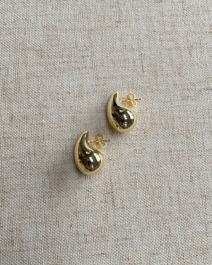 BRONTE | large gold filled drop stud earrings