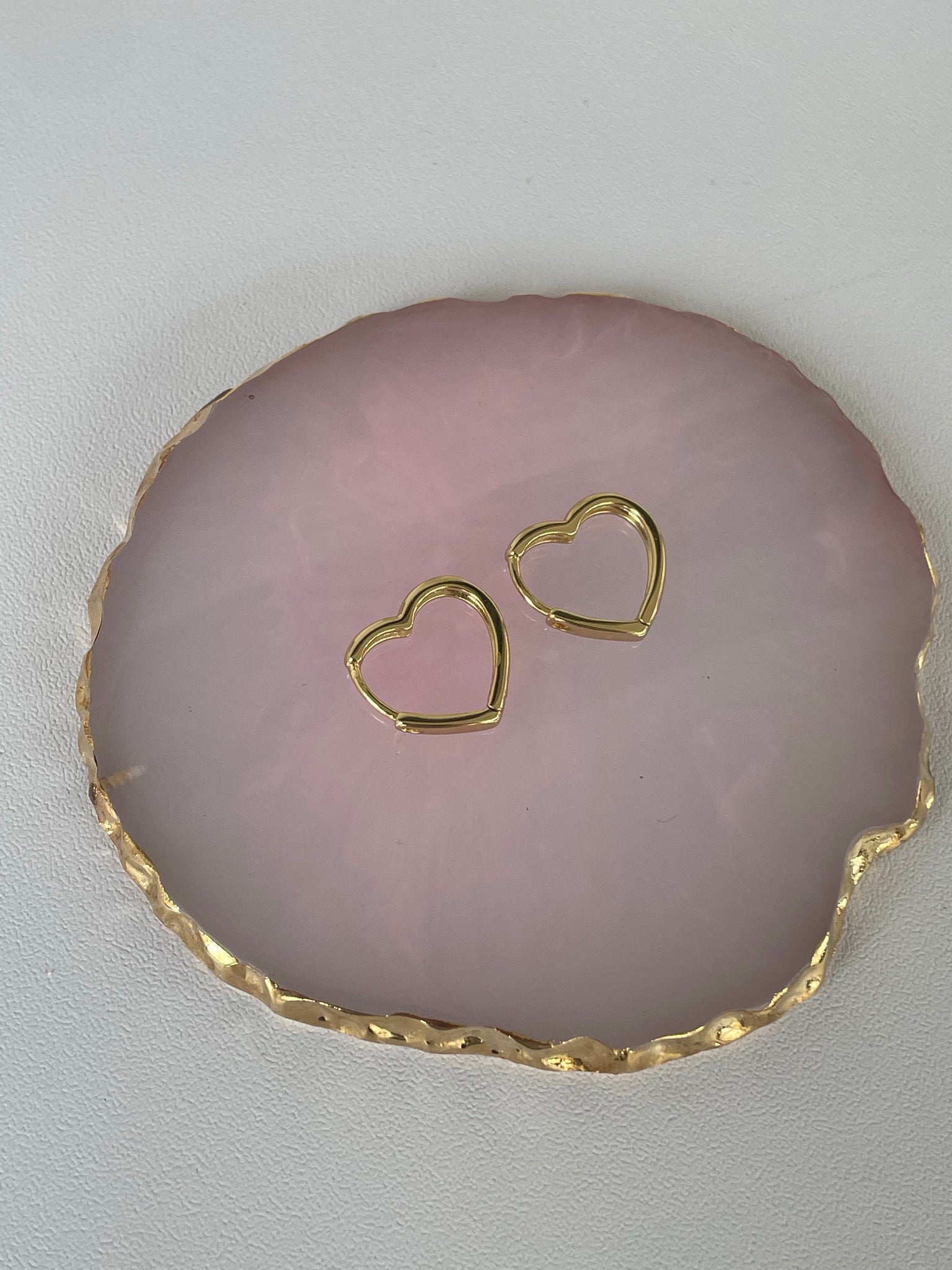 AMORE | gold filled heart hoops