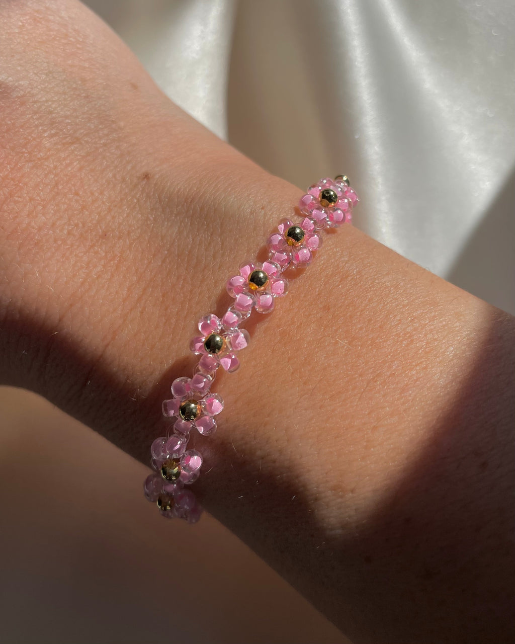 AYSHA | beaded flower bracelet