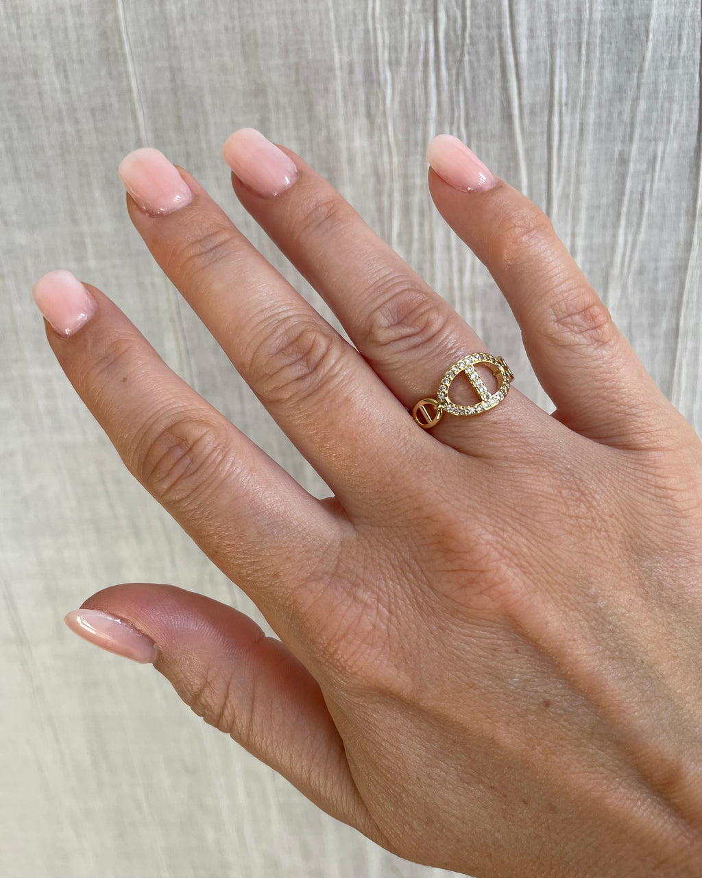 KYLE | gold filled and CZ mariner chain ring