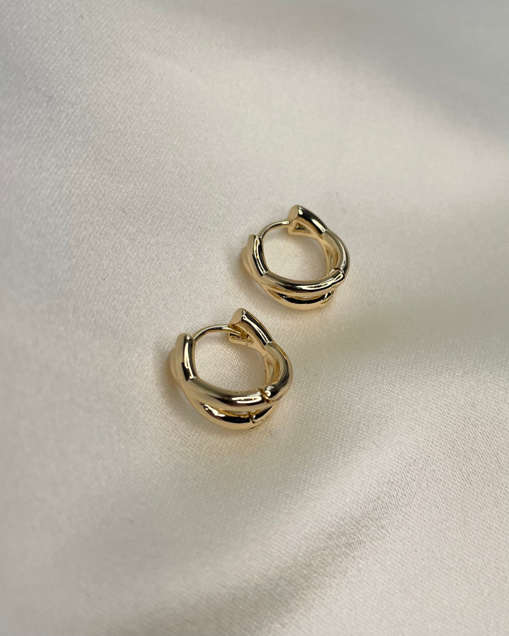 JESS | gold filled X clicker hoops