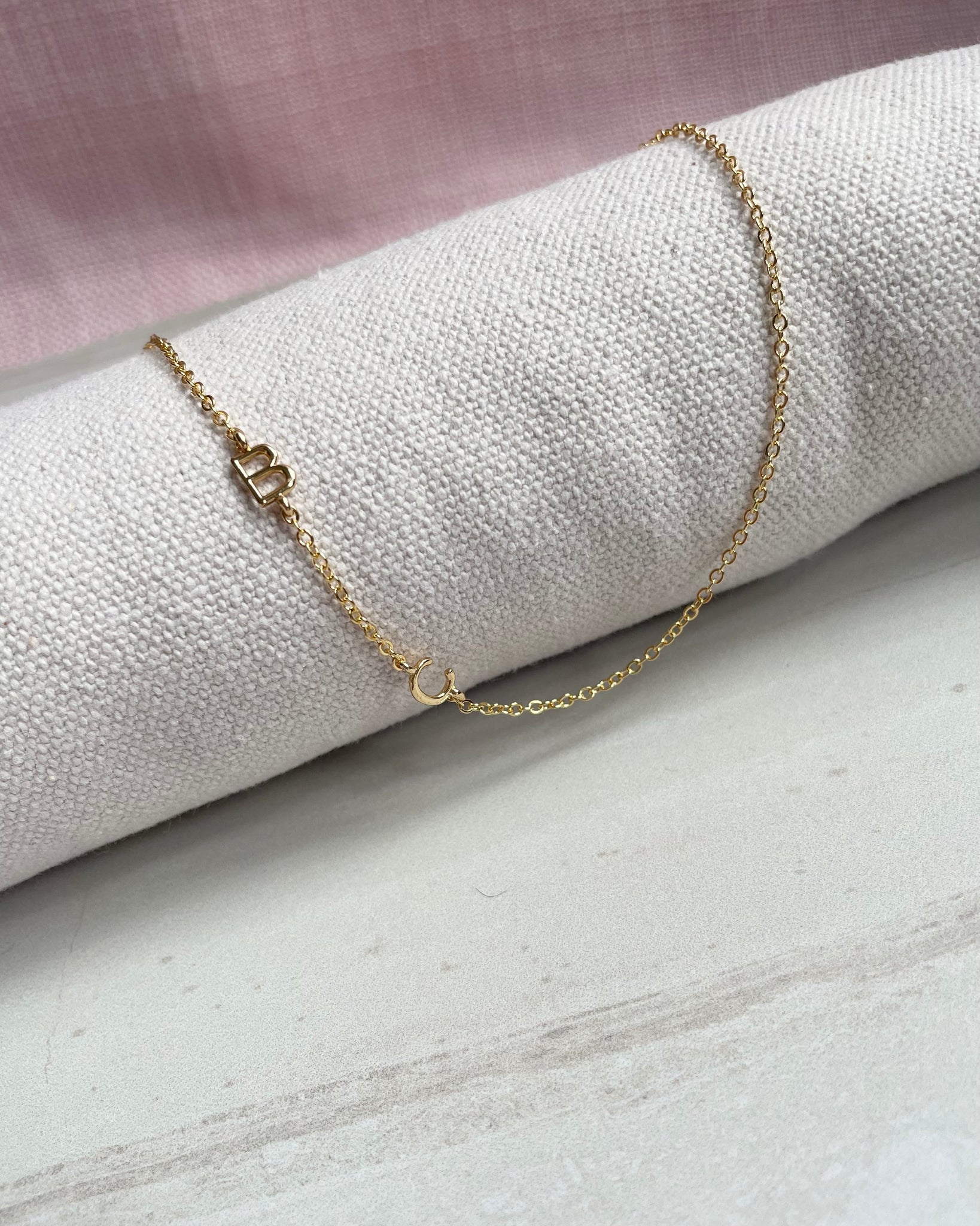 Amazon.com: 14k Gold Sideways Initial Letter Necklace, Customized Multiple  Letters Necklace with Solitaire Diamond or Birthstone, Personalized Letter  Necklace for Women Girls Kids Bridesmaids Best Friends Gift : Handmade  Products
