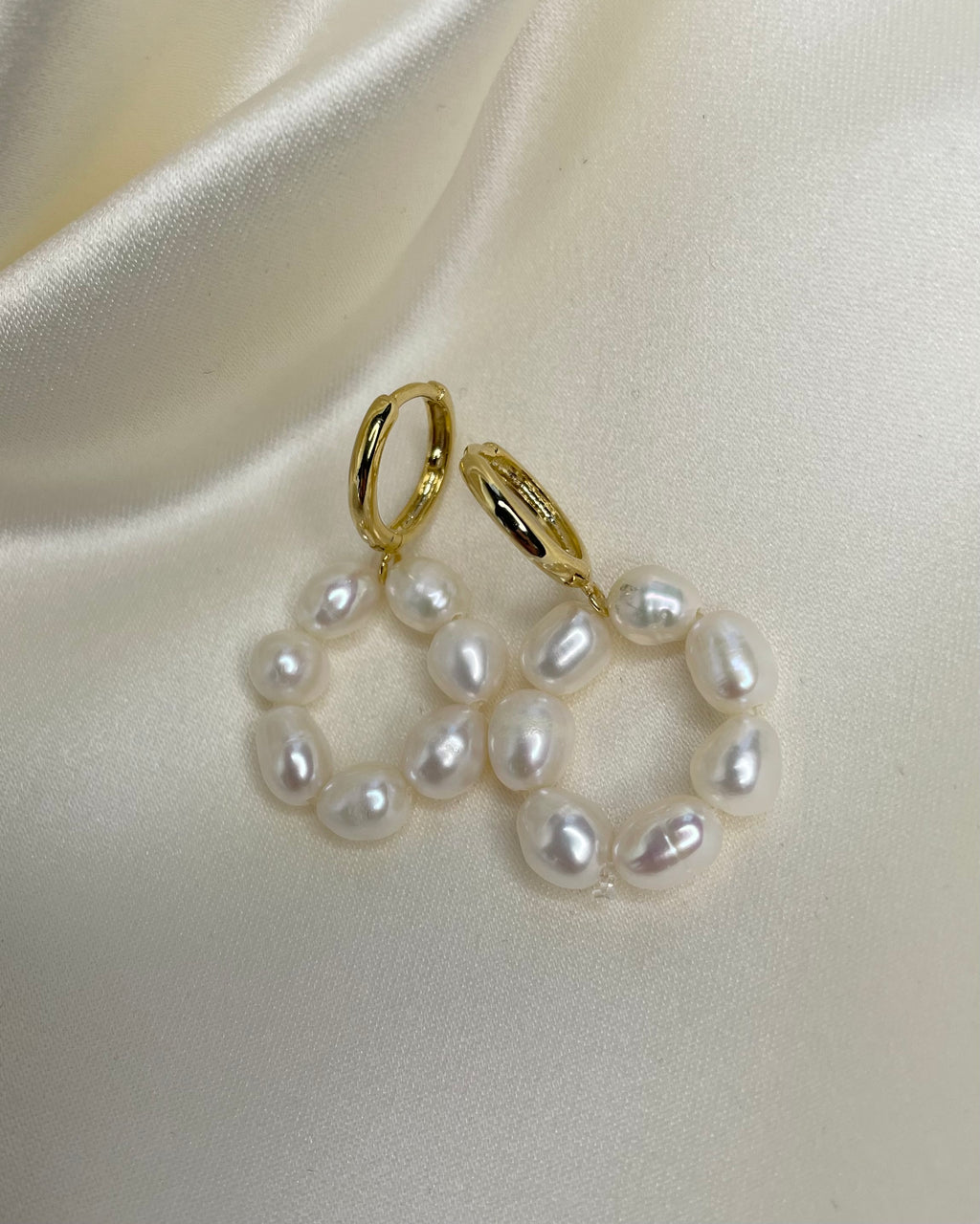 DANI | pearl hoop earrings