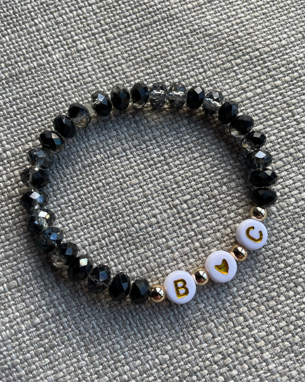 HAZEL | personalised sparkle beaded name bracelet