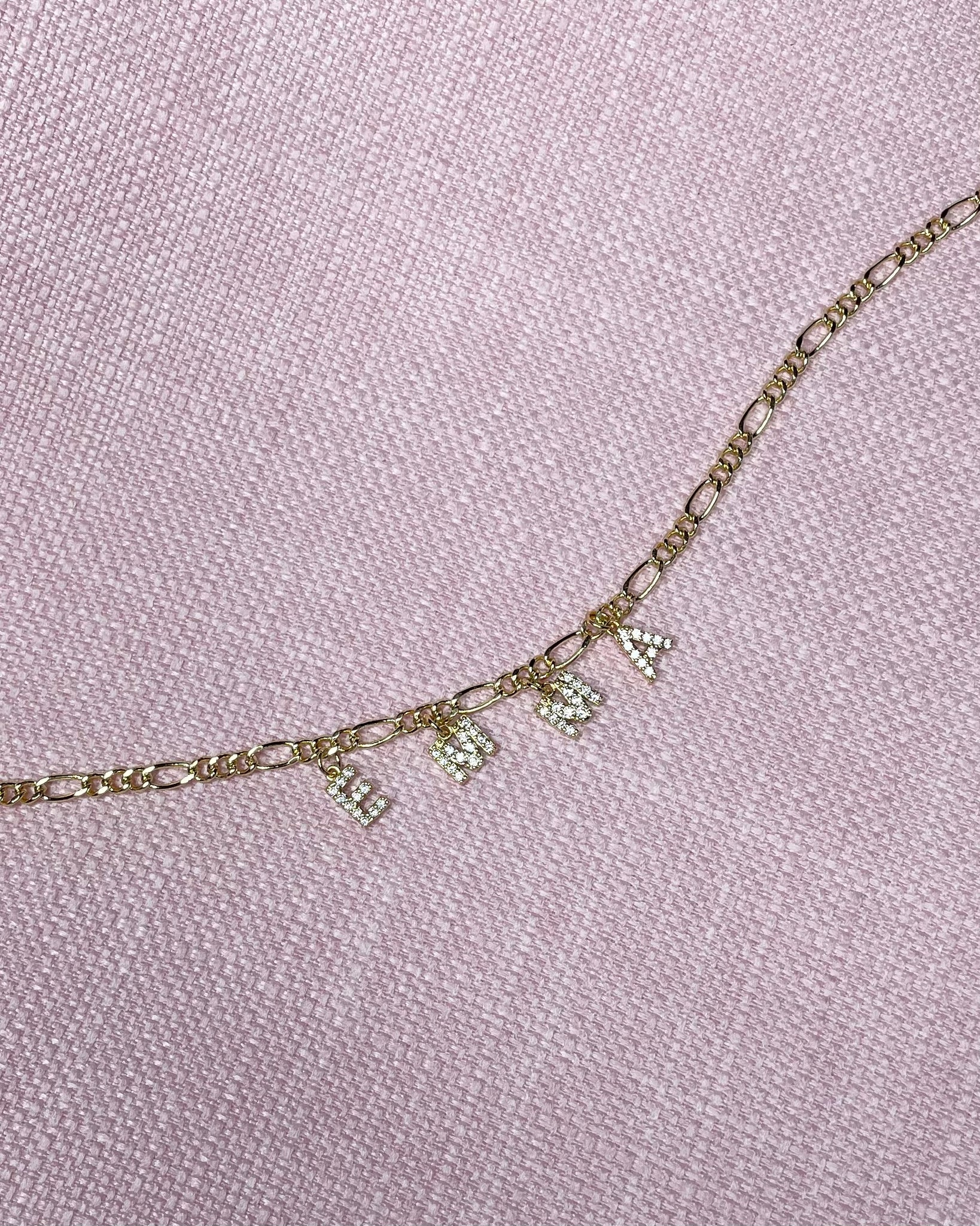 GEMMA | sparkle initial/name necklace