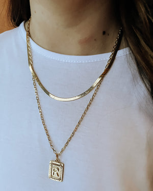 KIM | Delicate gold vermeil herringbone chain